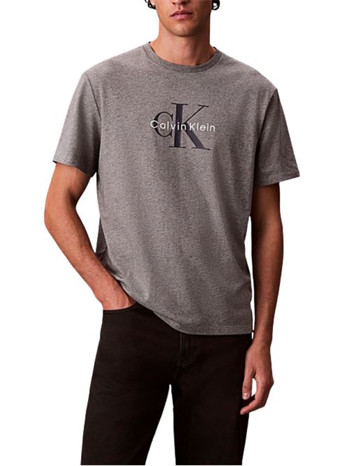 T-shirt con logo centrale Calvin Klein Jeans | LV04RB862GP7E